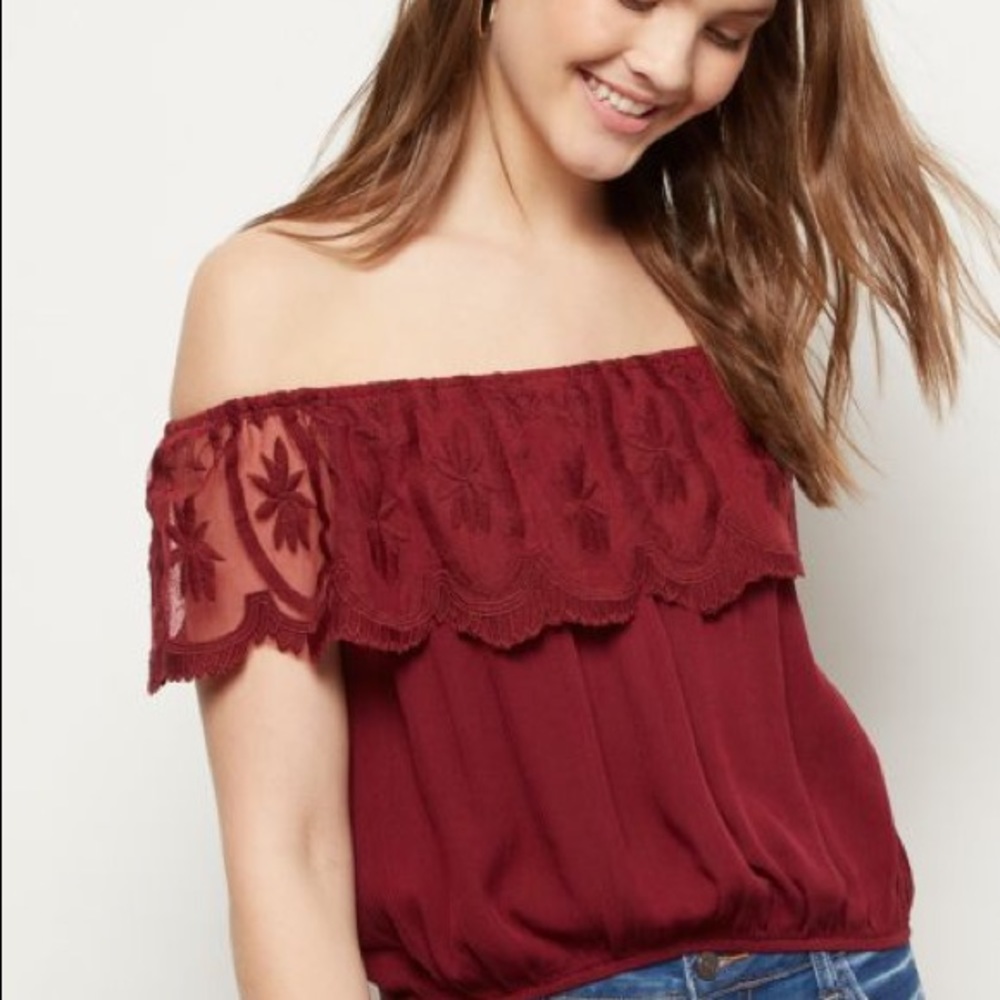 Lace Off-Shoulder Bodysuit